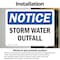 Signmission Storm Water Outfall, 10 in W x Rectangle, Vinyl Decal OS-2PACK-NS-D-710-L-18499 - alternate 6
